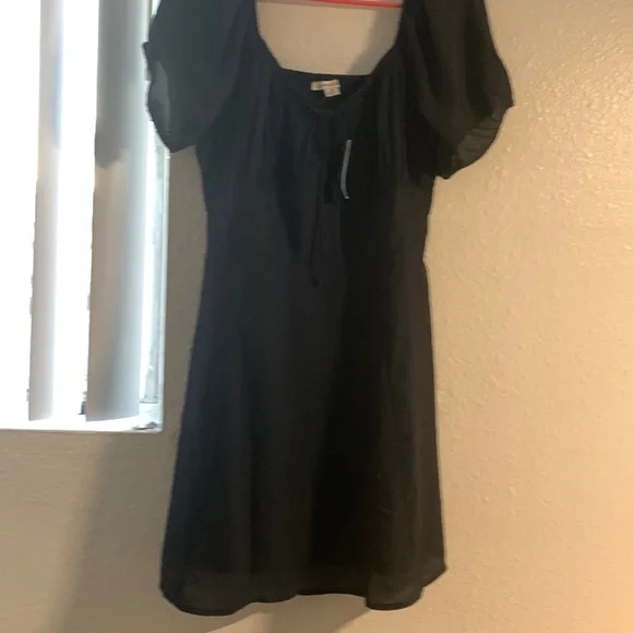 american eagle navy blue dress American Eagle Blue Floral Print Short Sleeve Dress- Size XXL  The Saved  Collection